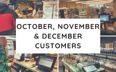 October, November & December Customers